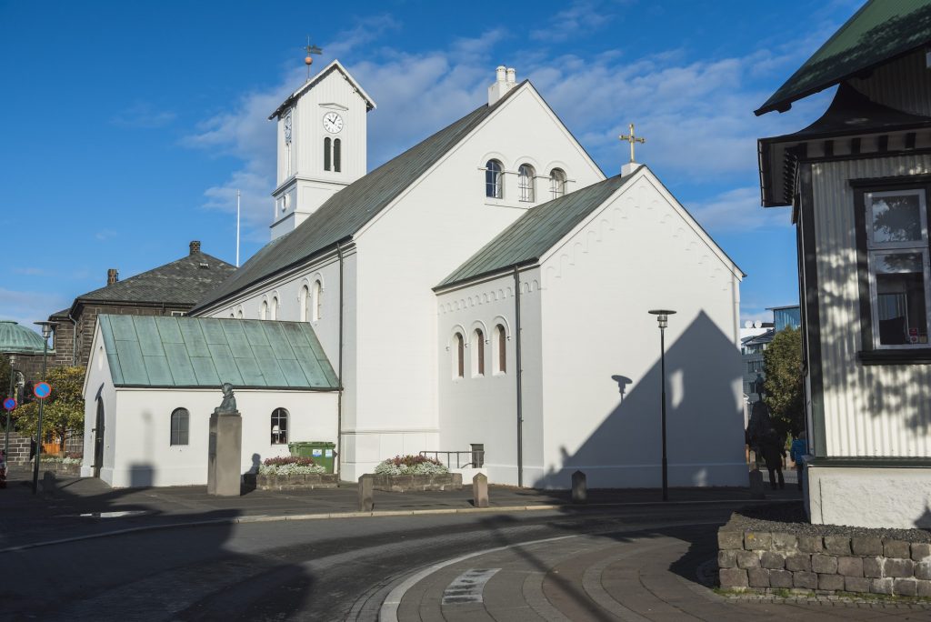 Domkirkjan kerk Reykjavik oud stadsdeel