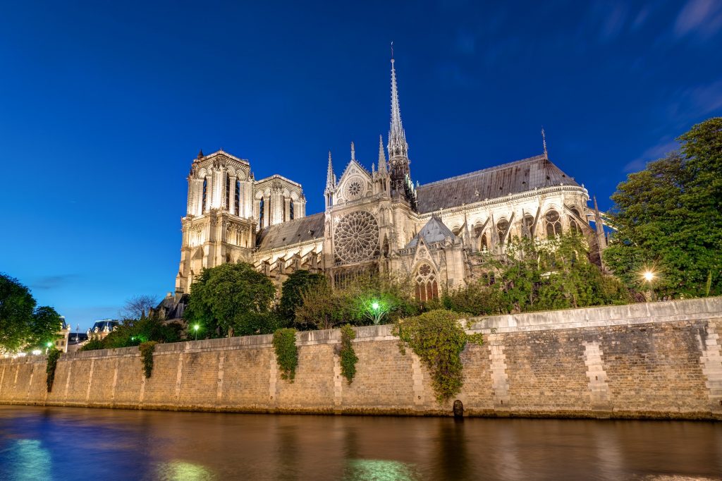 Notre-Dame en de rivier de Seine Parijs 