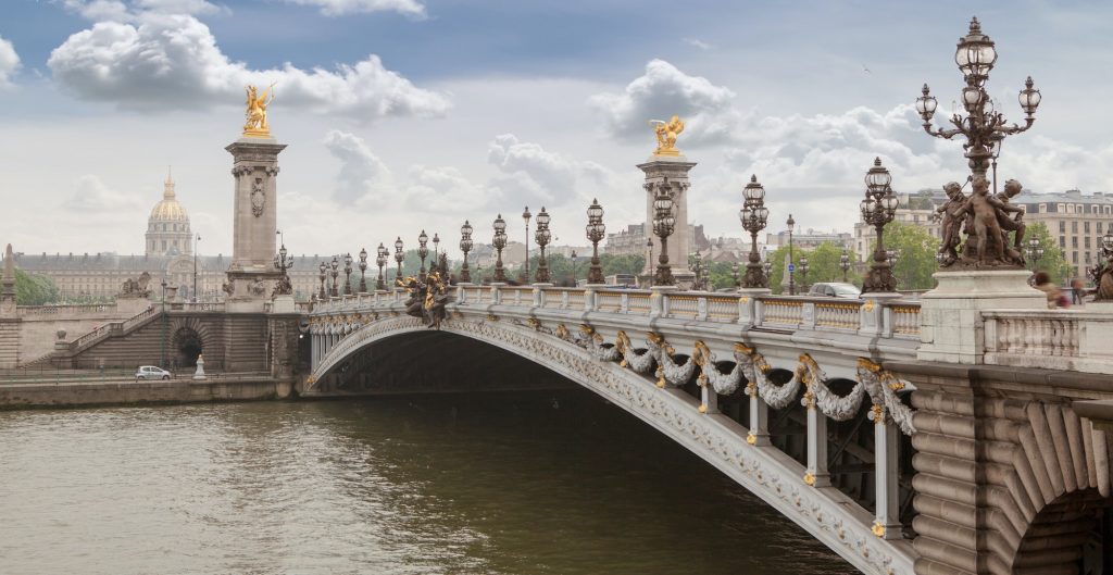 panorama zicht over de Alexander III brug 