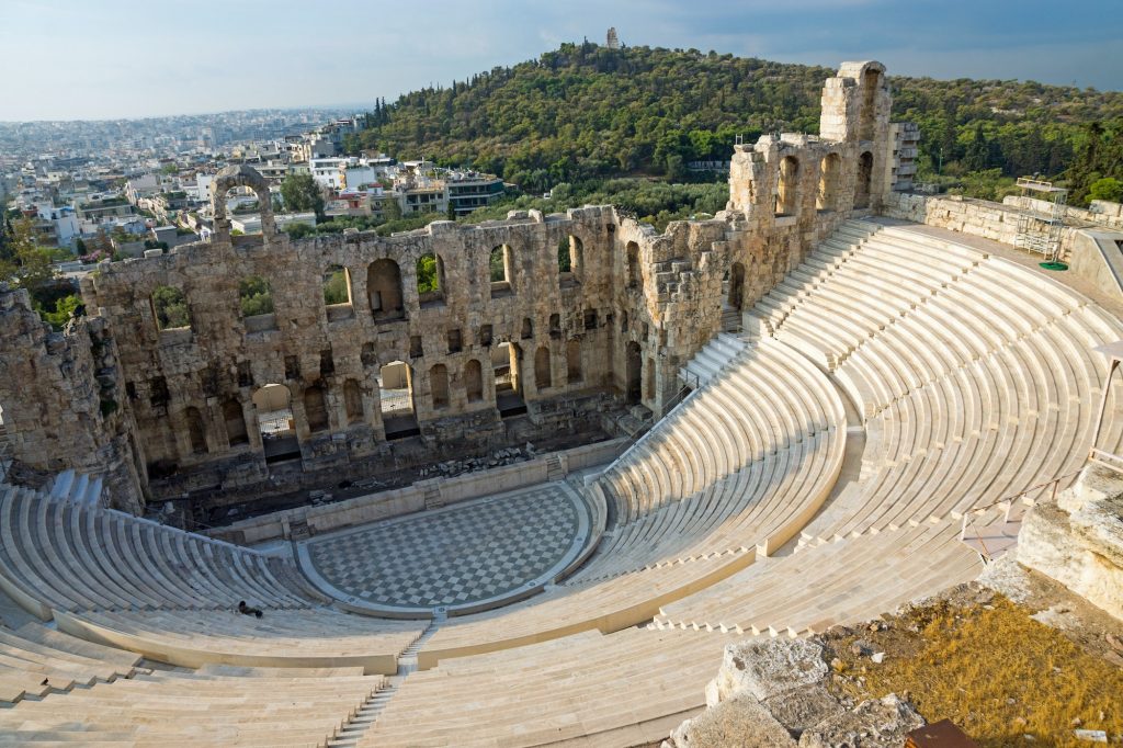 Oud theater in Athene