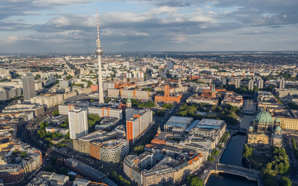 Stads zicht over Berlijn 