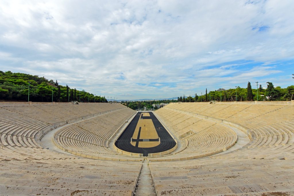 Het oude Panathenaic stadium in Athene